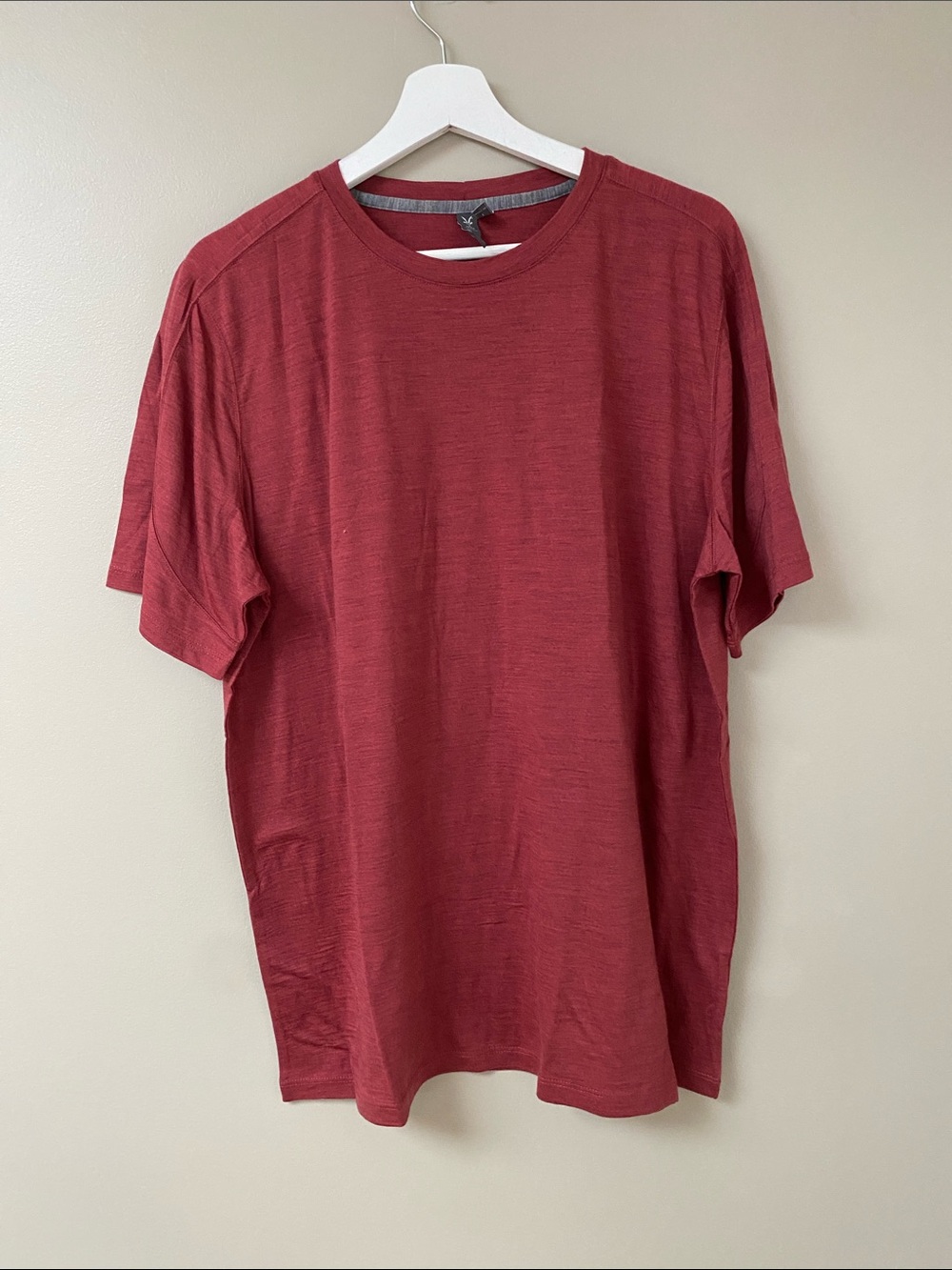 Ibex Naturalist Short Sleeve Crew Tee 100% Merino Wool Base Layer Deep Red